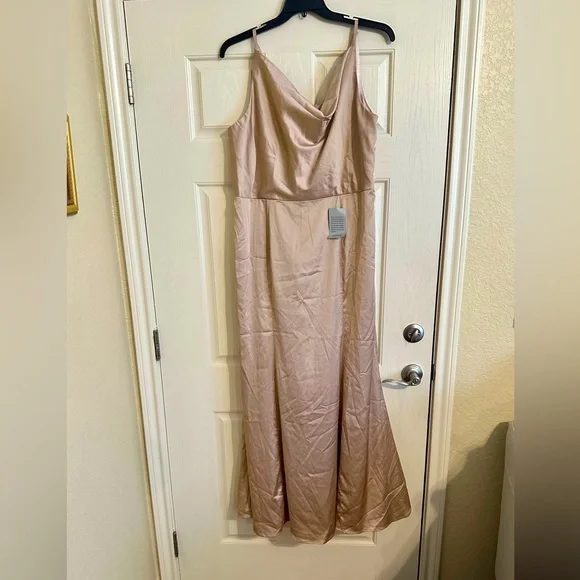 Chi Chi London Champagne Spaghetti Strap Maxi Dress Chi Chi London Champagne Spaghetti Strap Maxi Dress